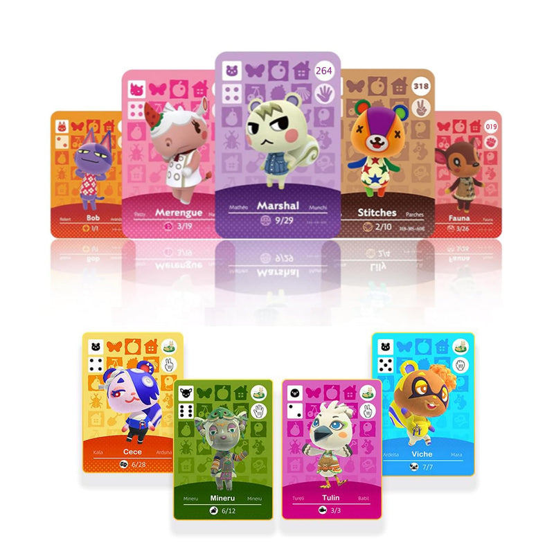 76PCS NFC Mini Villager Cards with Storage Box (Includes New 4PCS Surprise Cards)