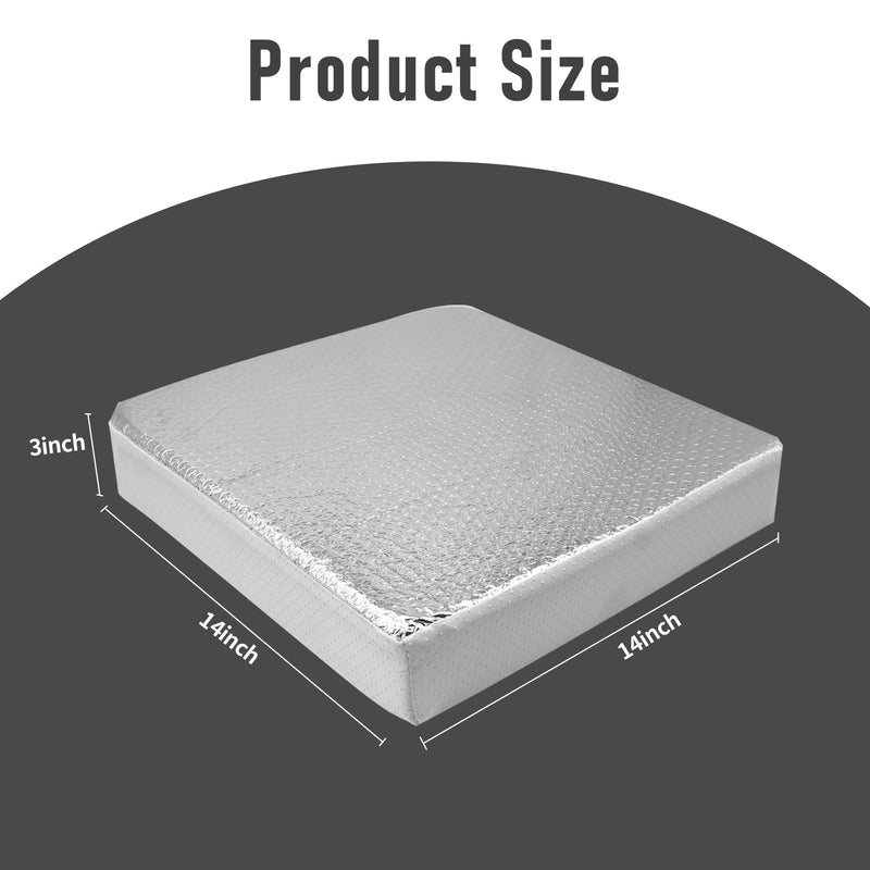 14"x14"x3" Universal RV Vent Insulator, Skylight Shade RV Skylight Cover with Reflective Surface,for Camper Vents for 14 Inch X 14 Inch 1PCS 14"*14"