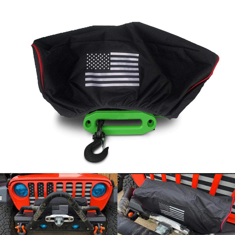 Winch Cover, Heavy Duty Waterproof Dust-Proof Winch Protection Cover, Ideal for Electric Winches 8500-17500 lbs for Jeep, ATV, Boat,Trailer,Sailboat etc,Indoor/Outdoor electric Winch Accessories.
