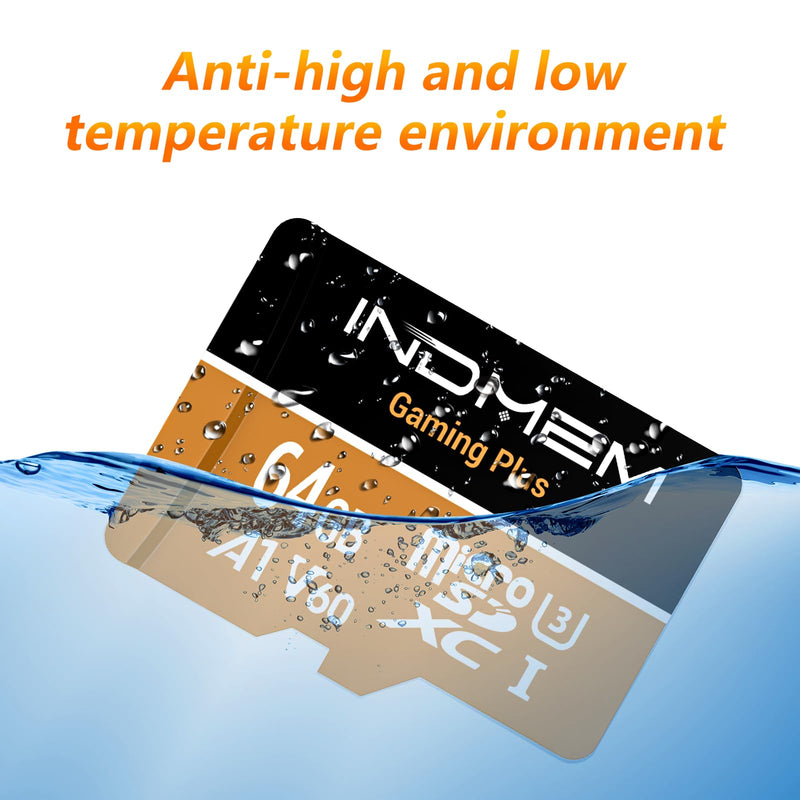 Micro SD Card 64GB High-Speed Performance (90MB/s Read, 30MB/s Write), Compatible with DSLR, Drone, Action Camera & Portable Devices（1 microSD Card +1 Adapter）