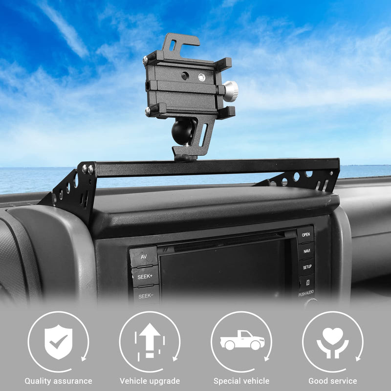 Jimen for JK Phone Mount, Dash Bar Cell Phone Holder Compatible with Jeep Wrangler JK & Unlimited 2007-2010