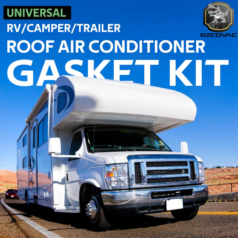 25071 Universal RV & Camper Roof Air Conditioner Gasket Kit, 14-Inch × 14-Inch Self-Adhesive Picture Frame Gasket, and Self-Adhesive Leveling Pads, Waterproof Compression Seal