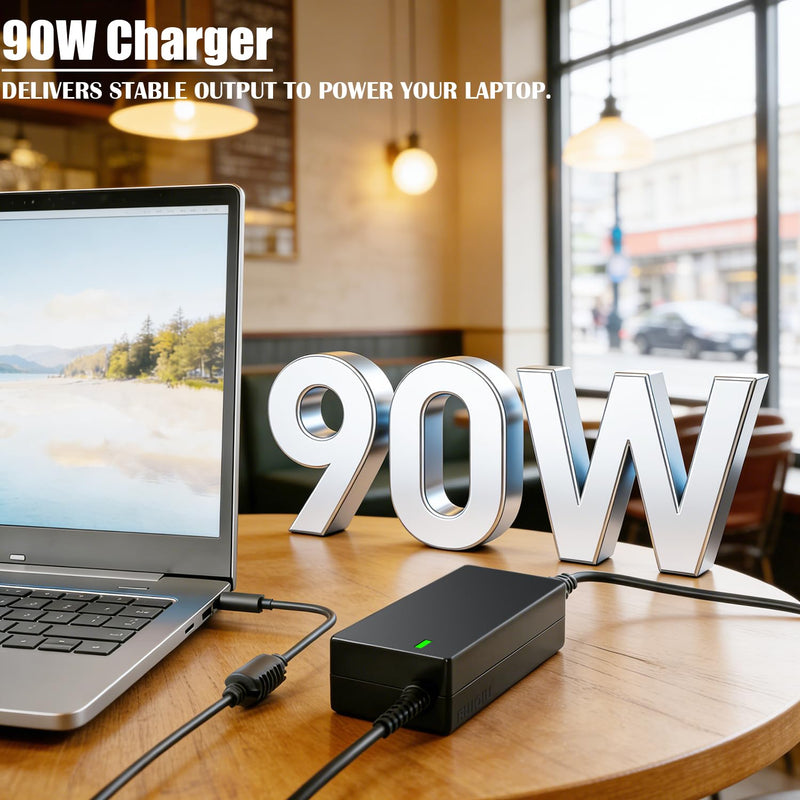90W Charger Compatible with Dell Optiplex Power Cord 3060 7050 7090 3080 PC | For Optiplex Micro 7010 7020 7040 7060 7070 7080 3046 3050 3070 3090 5050 Business Desktop AC Adapter Power Supply 4.5mm Tip