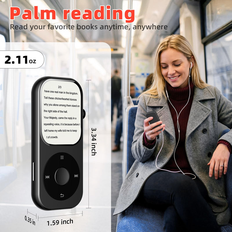 128GB MP3 Player with Bluetooth 5.3, Music Player with Built-in HD Speaker, MP3 Music Player 2.01-inch Touchscreen & Touch Rotation Physical Buttons Support Pictures, E-Books, Calculator