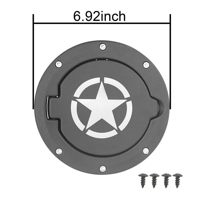 Hooke Road TJ Fuel Door Cover Gas Tank Cap Filler Compatible with Jeep TJ Wrangler 1997-2006