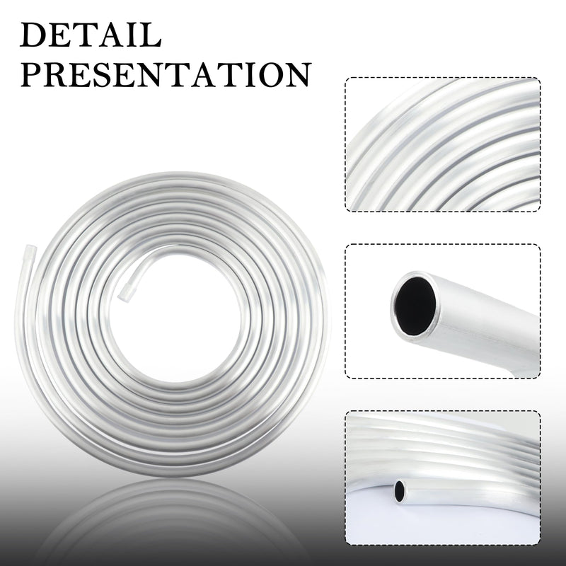 OD 5/16" Fuel Line Aluminum Tubing,16Ft 5/16" Steel Fuel Line for Hard Metal Fuels Lines/Gas Lines Replacement,Cuttable Car Accessories for Fuel/Transmission Systems (5/16" OD - 16FT) 5/16" OD - 16FT