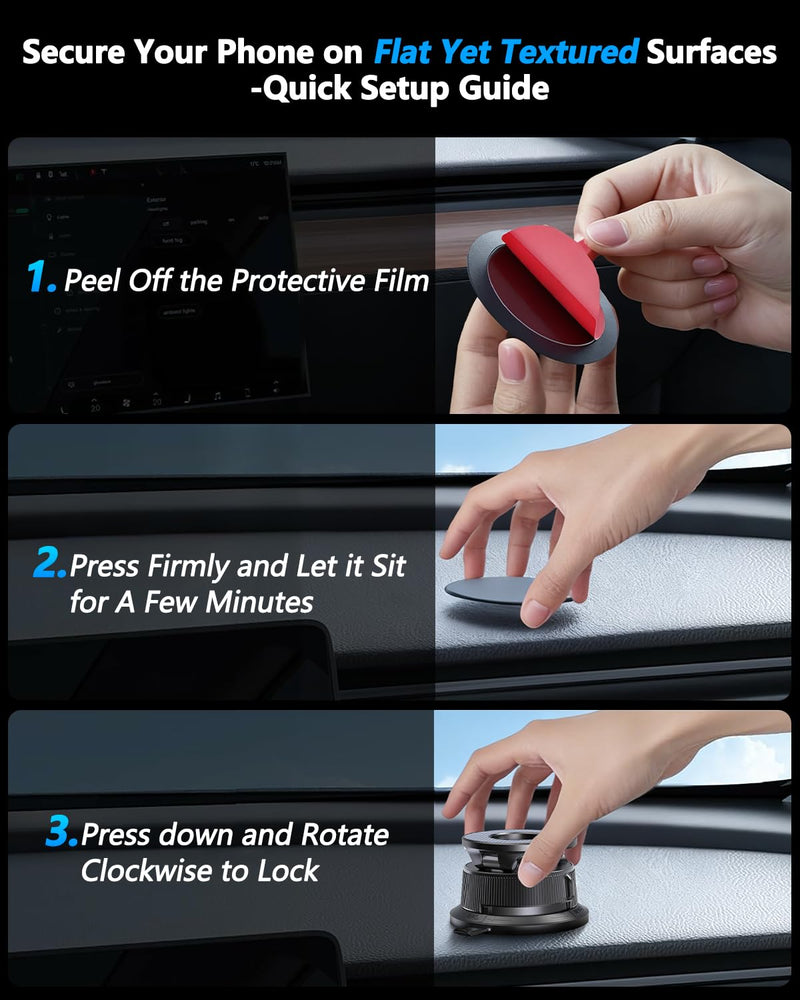 Upgraded Magnetic Phone Holders for Your Car [70mm Suction & 3200gf Magnetic] 360° Adjustable Magsafe Car Phone Mount, Vacuum Suction Cup Car Mount for iPhone 17 Pro Max 16 15 14 13 12 Air Plus