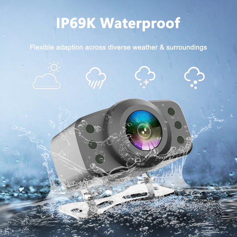 Wireless Backup Camera, RVInWest 1080P WiFi Waterproof Night Vision Wide View Angle, Stable Sign Front Rear View Camera for Car Truck SUV Pickup Camper Van Trailer for iPhone iPad Android Smartphone