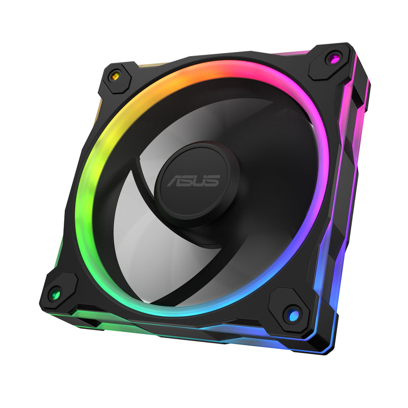 ASUS Prime MR120 ARGB Fan Black Triple Pack, 28mm Extra-Thick Frame, Quiet, high-Performance Cooling with PWM, 20 ARGB LEDs with Dual-Sided Frame Lighting, Aura Sync, 2 Year Warranty 3 Pack MR120 ARGB|Black