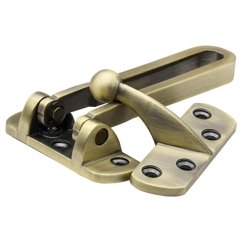 Earl Diamond Door Lock Latch for Home Security - Swing Bar Door Guard for Front and Inside Door, Safety Childproof Reinforcement Door Stopper for Kids Home Hotel Apartment, Antique Bronze