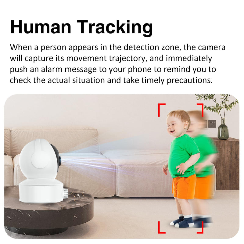 EVERSECU Smoke & Gas Detection Home Security Camera with Sound Alarm & Real Time Alert, Humanoid Auto Tracking, 2 Way Audio, Night Vision, Compatible with Alexa, Baby Monitor/Elder/Pet Camera(4pack) Full