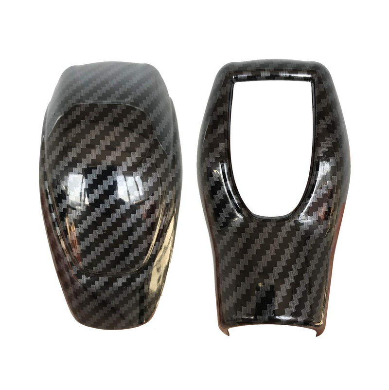 ruihe Car Gear Shift Knob Cover Carbon Fiber Color Sticker Trim Fit for Ford Focus Fiesta Fusion Escape C-Max Transit-150 Transit-250 Transit-350 Transit Connect