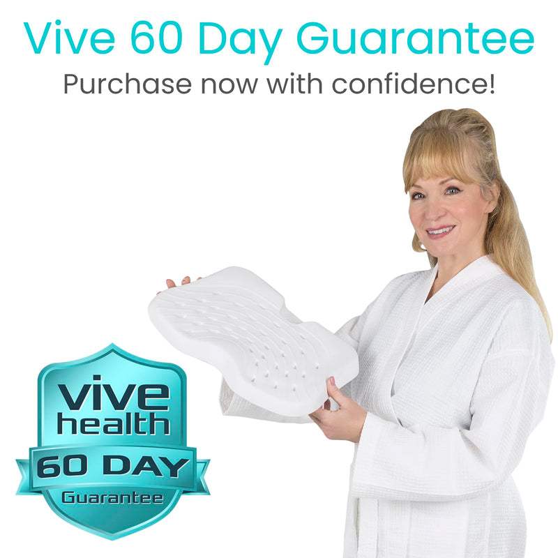 Vive Shower Seat Cushion - Comfortable Support for Pain Relief - Waterproof, Soft Padded & Non Slip for Tub Chairs, Transfer Benches, Bath Stool, Bathtubs - for Seniors, Elderly, Handicap & Disabled