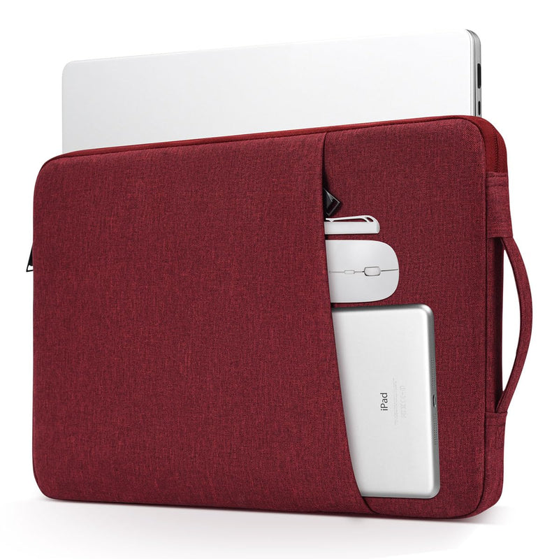 13 13.6 Inch Laptop Sleeve Case for MacBook Air/Pro, 13.5-14.4 Inch Surface Laptop Studio/6/5/4/3, Asus ZenBook/Dell Inspiron 13/HP Pavilion/Lenovo Chromebook Flex Notebook Case, Wine Red 13.3-13.6 Inch