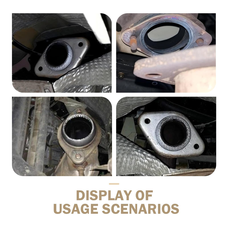 2PCS Exhaust Manifold Gasket, 2.56inch Sealed Exhaust Manifold Gasket, Prevent Leaking Between Exhaust Pipe and Exhaust Manifold, Universal Replacement Donut Gasket (65MM) 65MM/2.56Inch