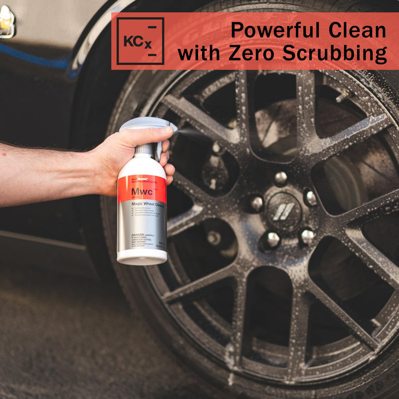 KOCHCHEMIE Magic Wheel Cleaner - Powerful Rim and Rim Well Cleaner; Acid Free, Dissolves Iron Particles Using Visible Red Discoloration, Excellent Adhesion and Viscosity (500 milliliters) 500 milliliters