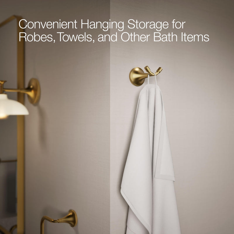 KOHLER TONE® ROBE HOOK Vibrant Brushed Moderne Brass