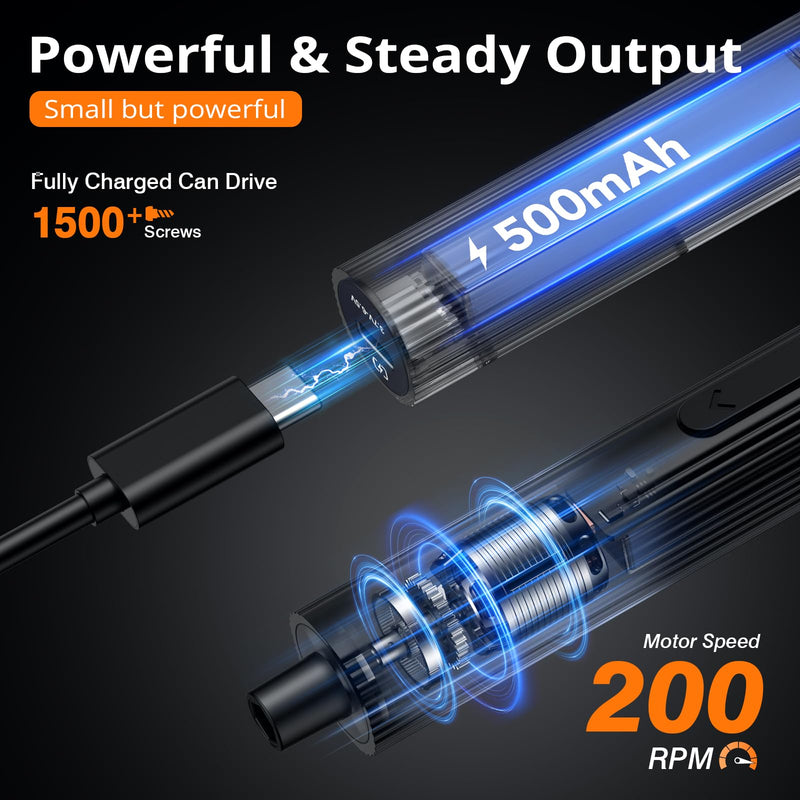 JOREST 155 in 1 Mini Electric Screwdriver Cordless, Precision Power Screwdriver Set, 5 Torque Levels (Max 0.75N.m), Gifts for Men, Magnetic Repair Tool Kit for iPhone, PC, Laptop, PS4 PS5, Xbox, Watch 155 in 1 Electric