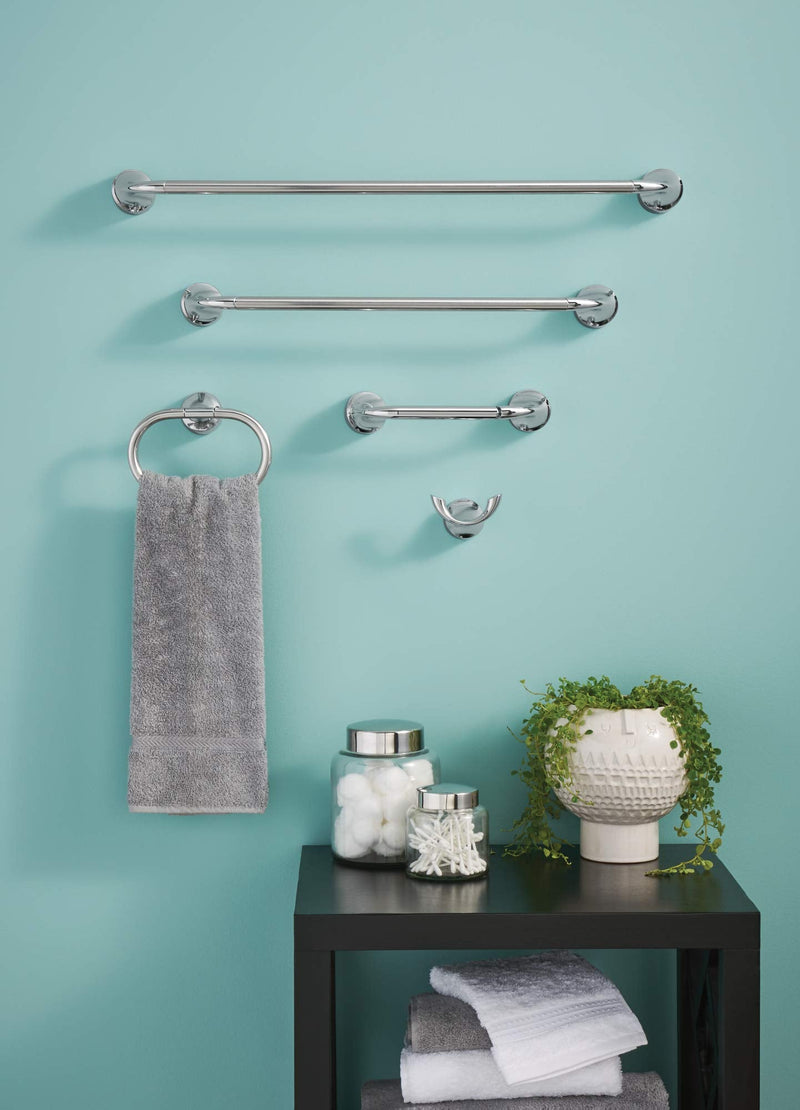 Moen MY3724CH Idora 24-inch Single Towel Bar, Chrome 24" Towel Bar