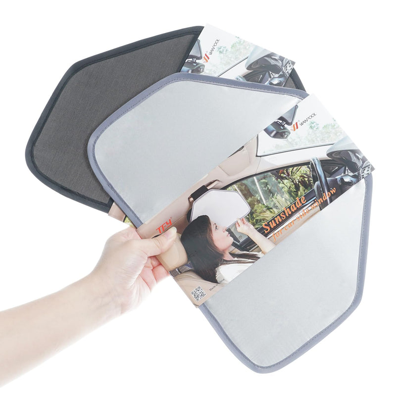TFY Side Window Sun Visor for Car Roof Handles - Sun Glare and Heat Blocker for Driver or Passenger, Reduces Side Window Glare, Easy Installation and Storage (Black) Black