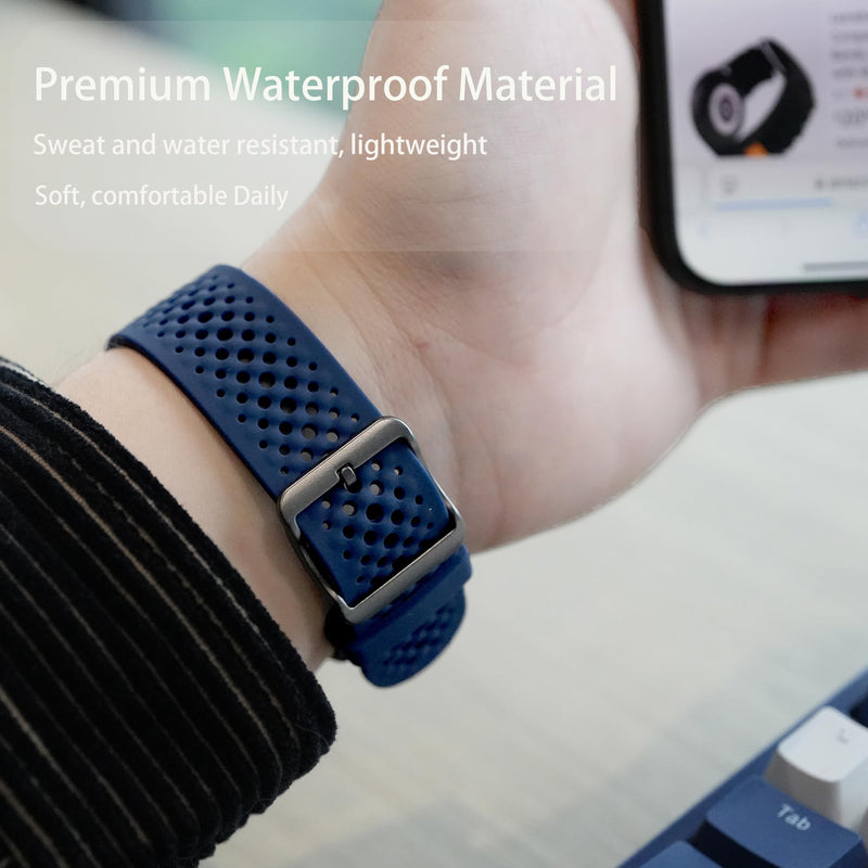 Lamshaw Compatible for Gard Pro Ultra 3 Bands, Quick Release Silicone band with Metal Buckle Compatible for Gard Pro Ultra 3, ULTRA 2+, HEALTH 3 48mm, 41mm, HEALTH 2+, 2 Smart Watch 2 Pack-1 22mm size band