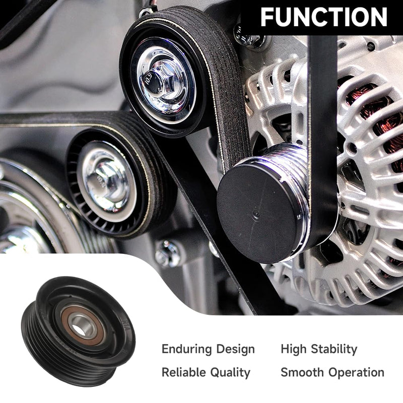 Drive Belt Idler Pulley Belt Tensioner Pulley - Compatible for Honda Civic 2012-2015 for Honda HR-V 2016-2020 for Acura ILX 2013-2015 - Replace Part 31190-R1A-A01