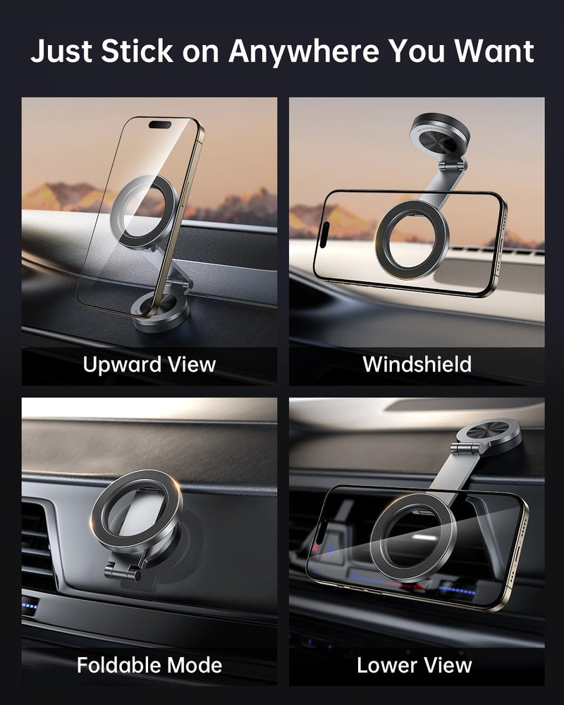 SYNCWIRE Upgraded Magnetic Phone Ring Holder for MagSafe and MagSafe Car Mount - [360° Rotation] Magnetic Phone Holder for Car