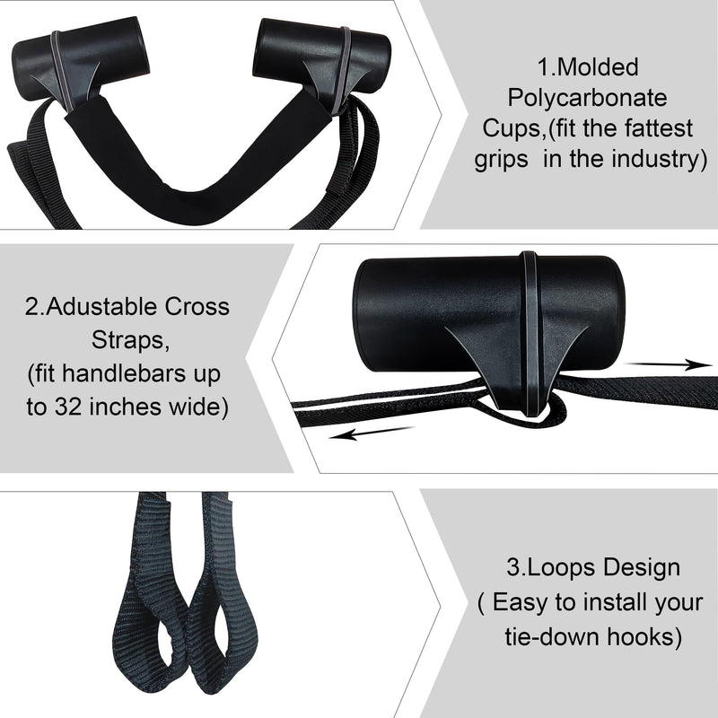 Handlebars Straps for 32" Handlebars, Compatible with 32505 Black Bar-Harness II Easily Adjustable to Maintain Vehicle Stability and Safety During Transportation 1 Pack