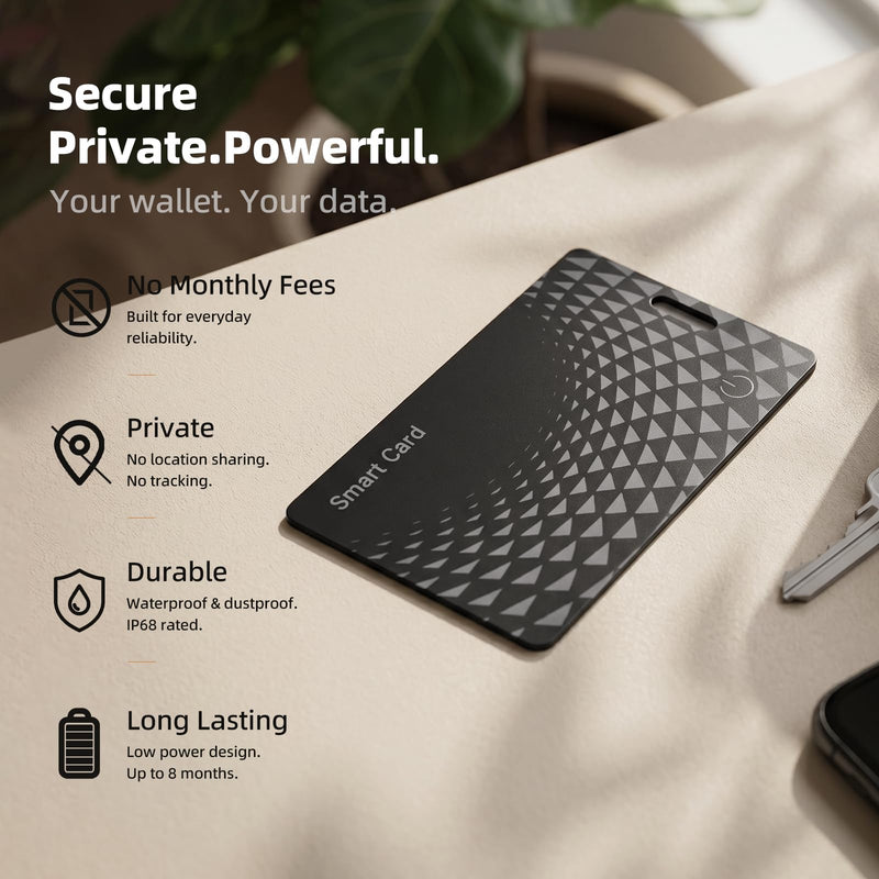 2026 Wallet Tracker Card Pro, Bluetooth Tracking Card (iOS & Android) | 0.05in Ultra Slim, 120dB Loud Alarm, Wireless Charging, Apple MFi Certified, Perfect for Wallet, Passport, Backpack 1 PACK