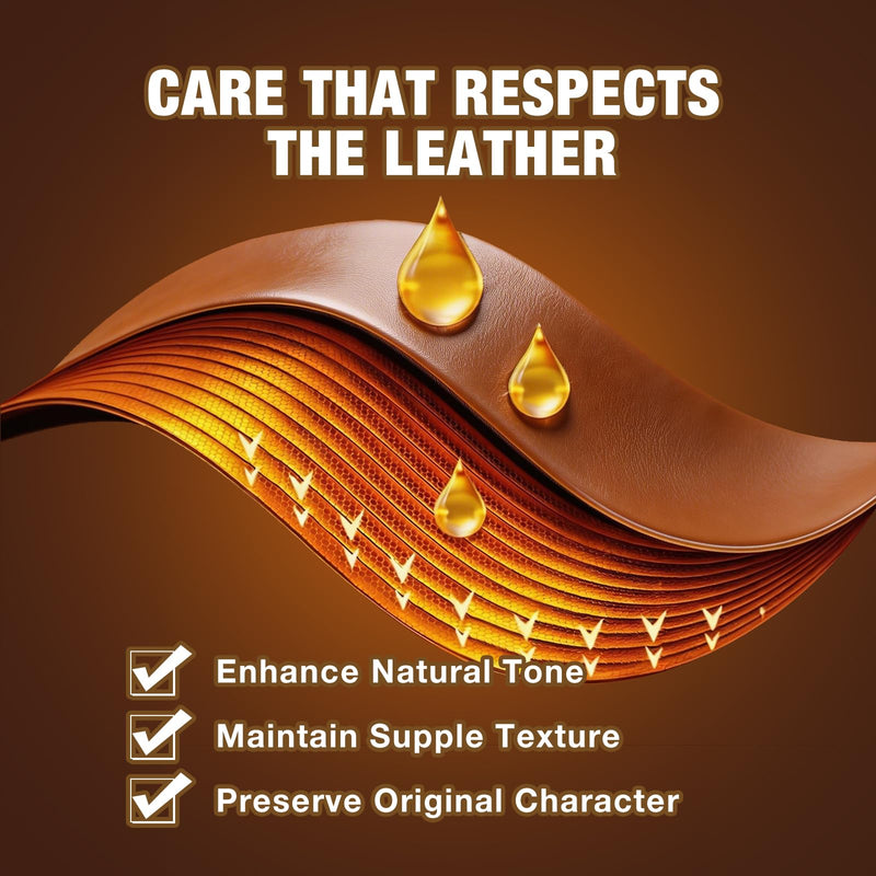 Leather Conditioner & Repair Cream: Leather Cleaner and Conditioner for Car Seats and Interiors - Repair Conditioning Salve for Furniture Couches Shoes Purse Bags (8 Oz) 8 Oz