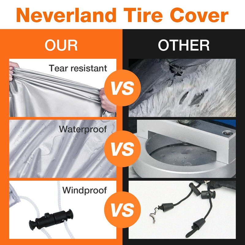 Neverland Large Tire Storage Cover, Seasonal Tire Covers for Storage Tire Storage Bag Tire Stack Covers Tire Bags for Set of 4 with Reflective Handle, Waterproof Dust-Proof（Fit 30 Inch Tire Diameter） M