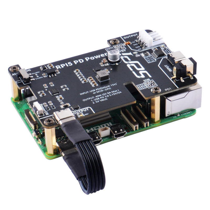 GeeekPi PD Power Expansion Board for Raspberry Pi 5 8GB 4GB, with Always-ON Switch, Automatic Startup and Manual Power Control Function