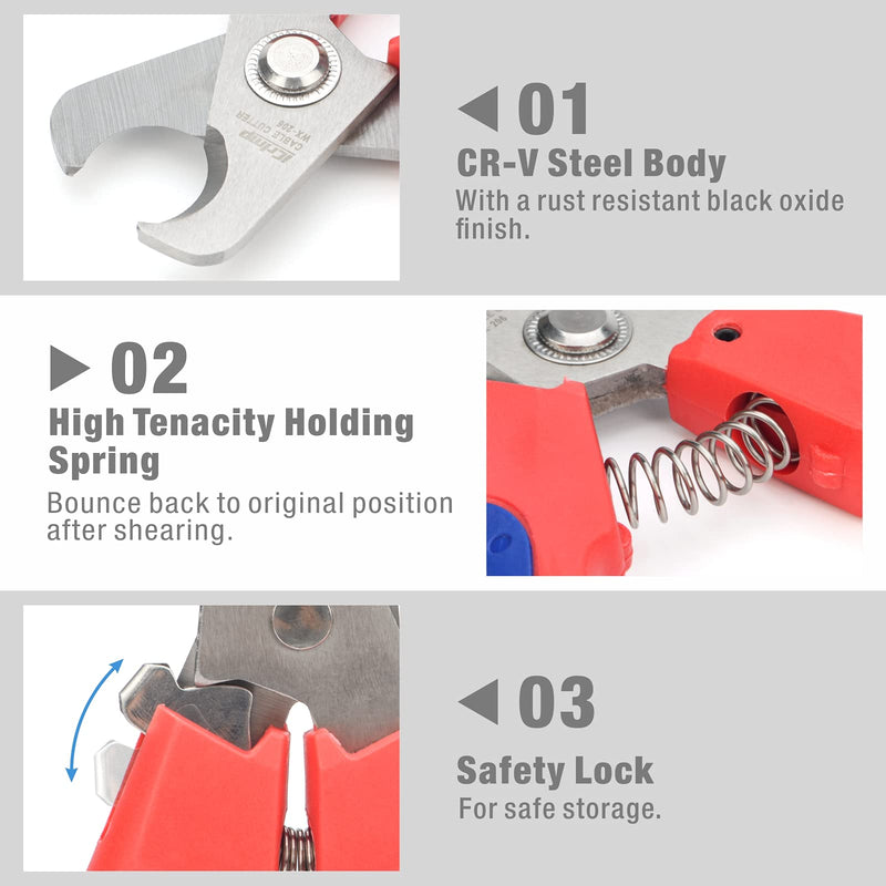 iCrimp Battery Cable Lug Crimper C/W Wire Cutter