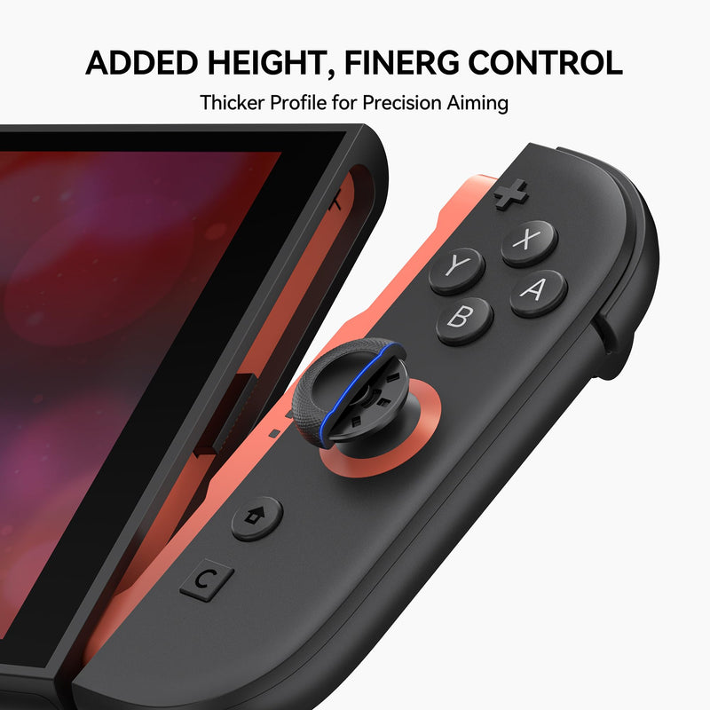 NEWDERY Joystick Replacement Caps Thumb Grips for Nintendo Switch 2 | 10PCS, for Nintendo Switch 2 Joy-Con, Anti Slip, Diamond Texture, TPU Grip Caps, Joystick Covers, Repair Kit Accessories