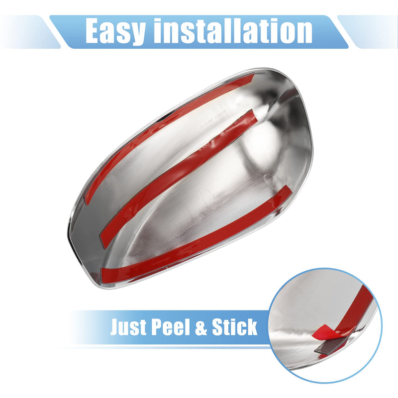 X AUTOHAUX Pair Car Exterior Chrome Plated Power Full Mirror Cover Cap for Nissan Altima 2013-2018 without Turn Signal