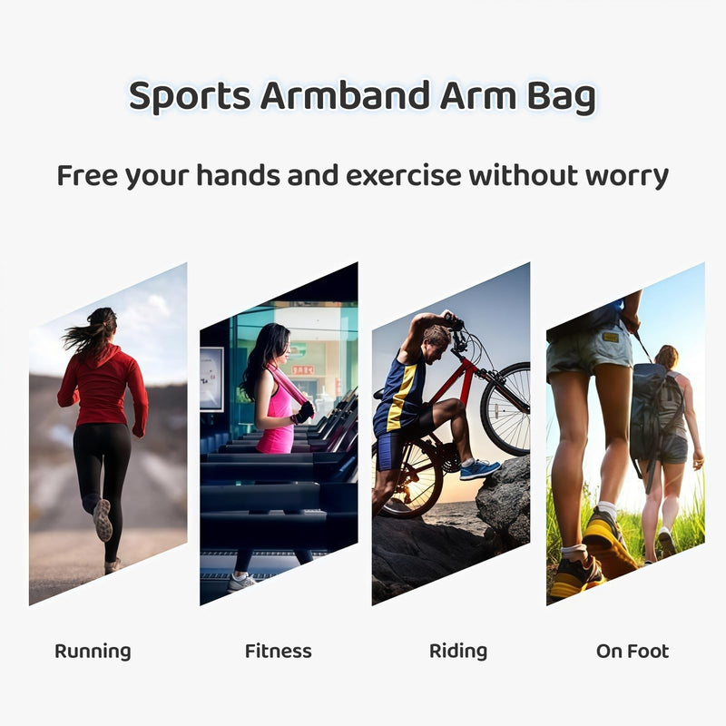 Arm Phone Holder for Running, Arm Pouch for Running Armband for Phone with Earphone Hole, Cell Phone Arm Band Fit Sport Gym Hiking B