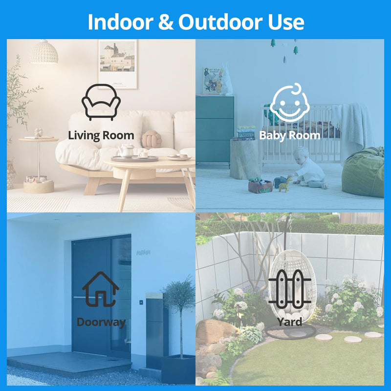 Wireless Outdoor Security Camera, 2K Battery Powered 5GHz WiFi, 2-Way Audio, PIR Motion Detection, Color Night Vision, IP66 Waterproof, TF/Cloud Storage (up to 256G), Alexa Compatible
