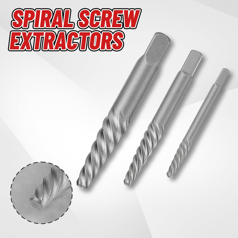 18Pcs Screw Extractor and Left Hand Drill Bit Set, Easy Out Broken Bolt Remover Reverse 6542/4341 HSS Steel Cobalt, Bolt Extractor Kit for Remove Stripped Screws, Damaged Bolts Studs Upgarded Kit-18PCS