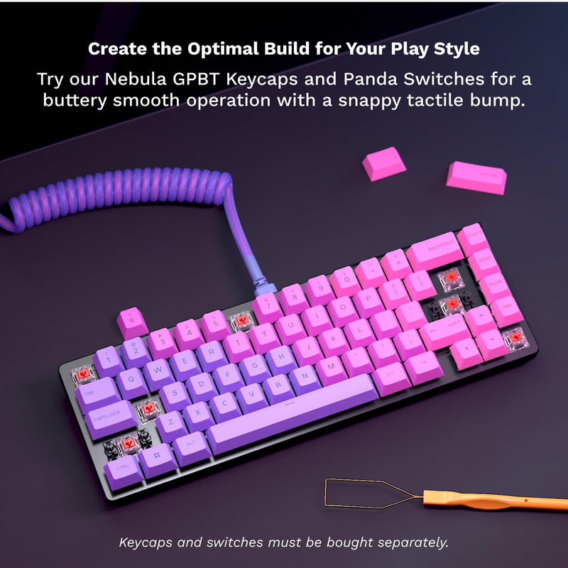 Glorious Gaming GMMK 2 Compact 65% Barebones (Frame Only) - Mechanical Gaming Keyboard Frame, Compact TKL Size (65%), Aluminium, Customisable, Per Key RGB, American QWERTY Layout - White Prebuilt Compact (65%)