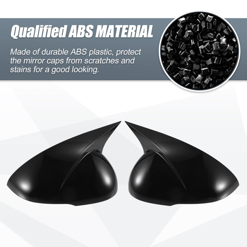 X AUTOHAUX 1 Pair Car Rear View Driver Passenger Side Mirror Cover Cap Overlay Gloss Black for Kia K5 2021-2023 Mirror Guard Covers Exterior Decoration Trims