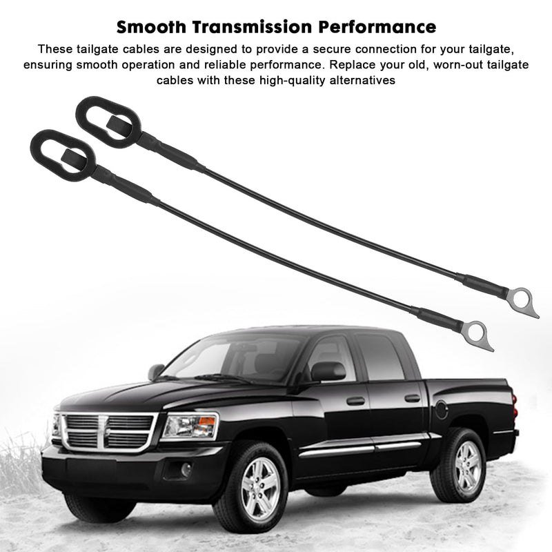 Truck Replacement Tailgate Cables Straps 55174827AC 55174826AC Compatible with 1987-2011 Dodge Dakota, 2006-2009 Raider Pickup