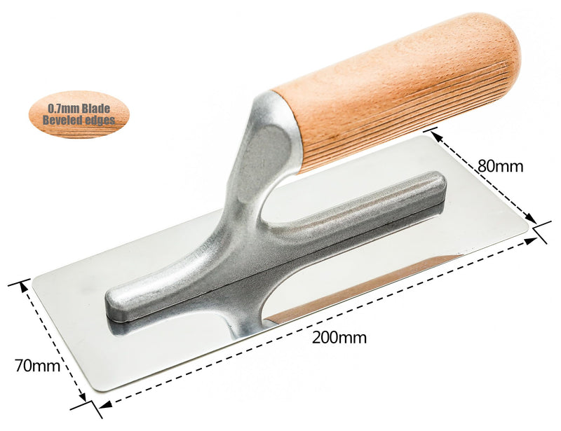 Polished Stainless Steel Venetian Plaster Trowel Set 3 PC Paint Plastering Finishing Hand Tools