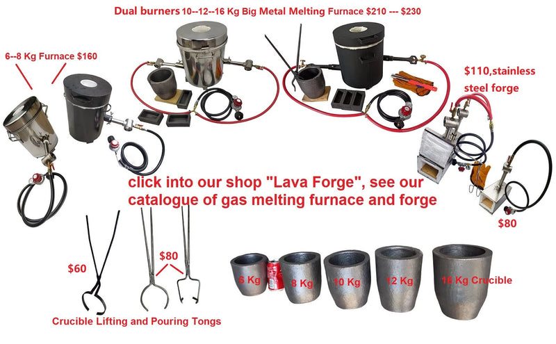 Propane Forge Burner for Blacksmithing, Metal Foundry Gas Melting Furnace, Blacksmith Knife Making Black Iron