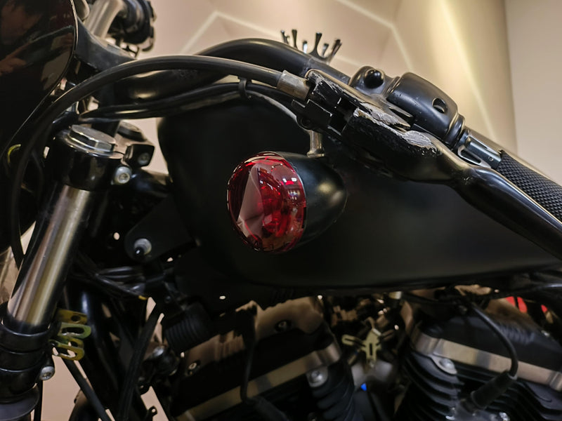 Turn Signal Light Lens Cover Front Rear Bullet Lights Fit For Harley Sportster 883 1200 Dyna Road Glide Street Glide (Red) Red