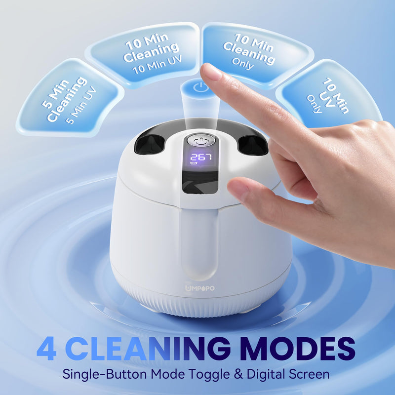 Ultrasonic Retainer Cleaner Machine 48kHz, Dental Cleaning Pod, Ultrasonic Retainer Cleaner for Dentures, Aligners, Mouth Guards, Toothbrush Heads and Jewelry with 200ML Capacity, LAB Supply | Gentle cleaning action works well on mouth guards, toothbru...