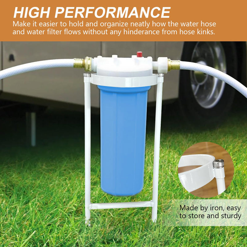 RV Water Filter Stand, Keeps Water Filters Upright and Off The Ground, Reduces Hose kinking-1 Pack