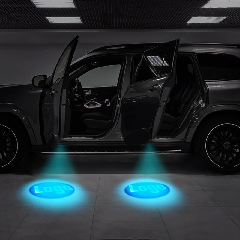 4 Pack Car Door LED Lights Logo for Cadillac, Projector Puddle Lights Compatible with SRX XTS ATS CTS XT4 XT5 XT6 CT6 Accessories, 3D Shadow Step Ghost Light Wireless Welcome Courtesy (Dual Plug)