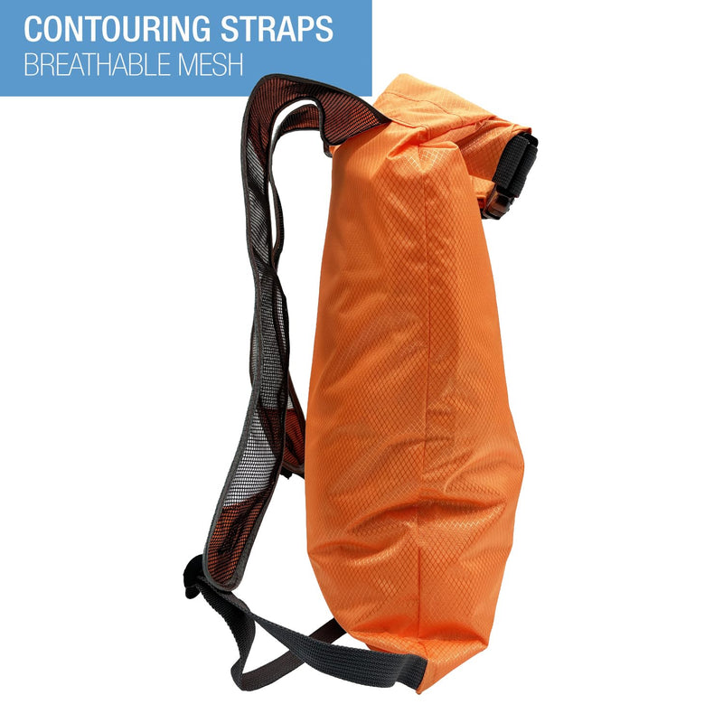 Lewis N. Clark WaterSeals Locking Backpack | Waterproof Bag | Anti-Theft Combination Lock | For Men & Women | Orange