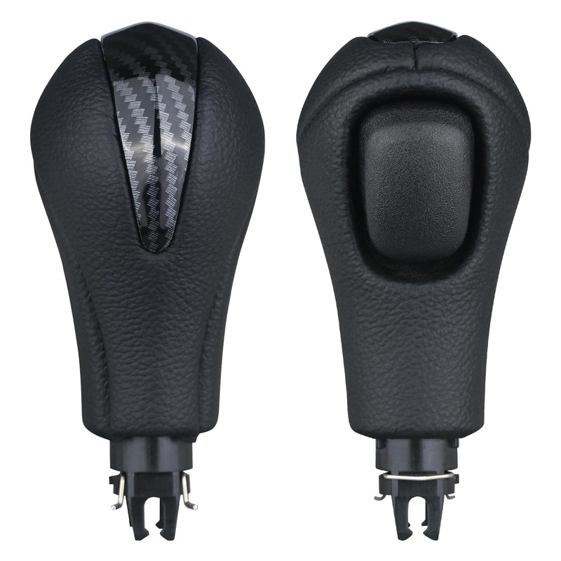 APPERFiT Gear Shift Knob for Automatic Transmission Gear Shifter 34910-JK03A 34910-1LA6C Compatible with Infiniti EX35 FX35 FX50 G25 G35 G37 Q60 QX50 QX56 QX70 Black & Carbon Fiber
