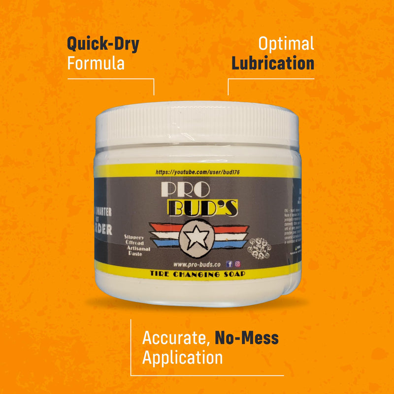 Pro Bud's Tire Changing Paste - Peerless Lubrication Tire Mounting Paste for Quick Changes and a Secure Fit - Slip-Resistant for Mounting Tires - 4 oz. Standard